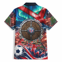 Norway Football Viking Row Hawaiian Shirt Viking Shield Aurora Borealis Dynamic Art