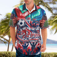 Norway Football Viking Row Hawaiian Shirt Viking Shield Aurora Borealis Dynamic Art