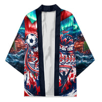 Norway Football Viking Row Kimono Viking Shield Aurora Borealis Dynamic Art