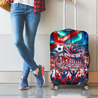 Norway Football Viking Row Luggage Cover Viking Shield Aurora Borealis Dynamic Art
