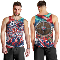 Norway Football Viking Row Men Tank Top Viking Shield Aurora Borealis Dynamic Art