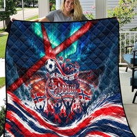 Norway Football Viking Row Quilt Viking Shield Aurora Borealis Dynamic Art