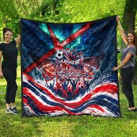 Norway Football Viking Row Quilt Viking Shield Aurora Borealis Dynamic Art