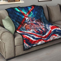 Norway Football Viking Row Quilt Viking Shield Aurora Borealis Dynamic Art