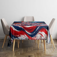 Norway Football Viking Row Tablecloth Viking Shield Aurora Borealis Dynamic Art