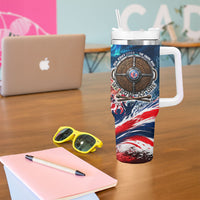 Norway Football Viking Row Tumbler With Handle Viking Shield Aurora Borealis Dynamic Art