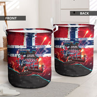 Norway Football Viking Row Laundry Basket Flag Nordic Footballer - If We Win Lets Do It