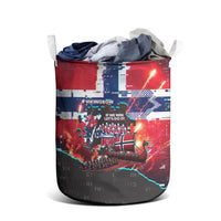 Norway Football Viking Row Laundry Basket Flag Nordic Footballer - If We Win Lets Do It