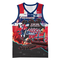 Norway Football Viking Row Basketball Jersey Flag Nordic Footballer - If We Win Lets Do It
