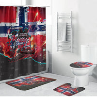 Norway Football Viking Row Bathroom Set Flag Nordic Footballer - If We Win Lets Do It