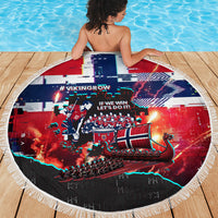 Norway Football Viking Row Beach Blanket Flag Nordic Footballer - If We Win Lets Do It
