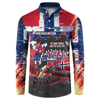 Norway Football Viking Row Button Sweatshirt Flag Nordic Footballer - If We Win Lets Do It