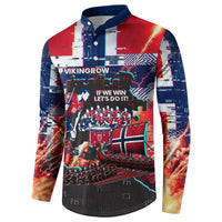 Norway Football Viking Row Button Sweatshirt Flag Nordic Footballer - If We Win Lets Do It