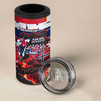 Norway Football Viking Row 4 in 1 Can Cooler Tumbler Flag Nordic Footballer - If We Win Lets Do It