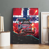Norway Football Viking Row Canvas Wall Art Flag Nordic Footballer - If We Win Lets Do It