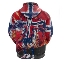 Norway Football Viking Row Hoodie Flag Nordic Footballer - If We Win Lets Do It