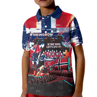 Norway Football Viking Row Kid Polo Shirt Flag Nordic Footballer - If We Win Lets Do It