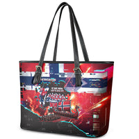 Norway Football Viking Row Leather Tote Bag Flag Nordic Footballer - If We Win Lets Do It
