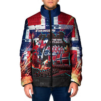 Norway Football Viking Row Padded Jacket Flag Nordic Footballer - If We Win Lets Do It