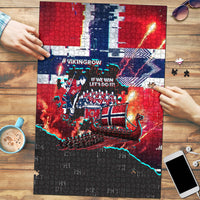 Norway Football Viking Row Puzzle Flag Nordic Footballer - If We Win Lets Do It