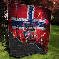 Norway Football Viking Row Quilt Flag Nordic Footballer - If We Win Lets Do It