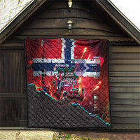 Norway Football Viking Row Quilt Flag Nordic Footballer - If We Win Lets Do It