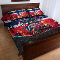 Norway Football Viking Row Quilt Bed Set Flag Nordic Footballer - If We Win Lets Do It