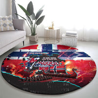 Norway Football Viking Row Round Carpet Flag Nordic Footballer - If We Win Lets Do It