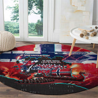 Norway Football Viking Row Round Carpet Flag Nordic Footballer - If We Win Lets Do It