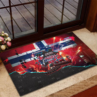 Norway Football Viking Row Rubber Doormat Flag Nordic Footballer - If We Win Lets Do It