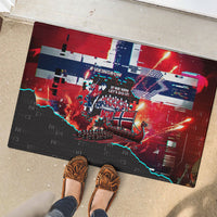 Norway Football Viking Row Rubber Doormat Flag Nordic Footballer - If We Win Lets Do It