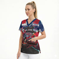 Norway Football Viking Row Scrub Top Flag Nordic Footballer - If We Win Lets Do It
