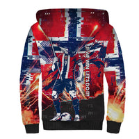 Norway Football Viking Row Sherpa Hoodie Flag Nordic Footballer - If We Win Lets Do It