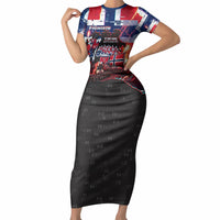 Norway Football Viking Row Short Sleeve Bodycon Dress Flag Nordic Footballer - If We Win Lets Do It