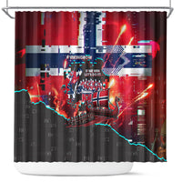 Norway Football Viking Row Shower Curtain Flag Nordic Footballer - If We Win Lets Do It