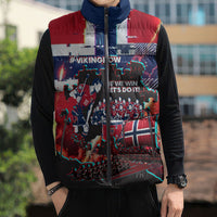 Norway Football Viking Row Sleeveless Puffer Jacket Flag Nordic Footballer - If We Win Lets Do It