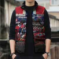 Norway Football Viking Row Sleeveless Puffer Jacket Flag Nordic Footballer - If We Win Lets Do It