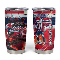 Norway Football Viking Row Tumbler Cup Flag Nordic Footballer - If We Win Lets Do It