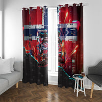 Norway Football Viking Row Window Curtain Flag Nordic Footballer - If We Win Lets Do It