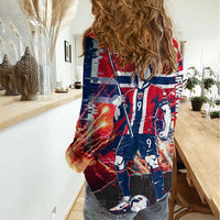 Norway Football Viking Row Women Casual Shirt Flag Nordic Footballer - If We Win Lets Do It