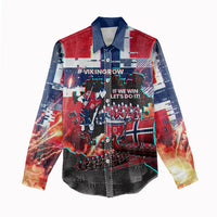 Norway Football Viking Row Women Casual Shirt Flag Nordic Footballer - If We Win Lets Do It