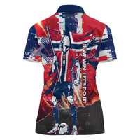 Norway Football Viking Row Women Polo Shirt Flag Nordic Footballer - If We Win Lets Do It