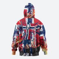 Norway Football Viking Row Zip Hoodie Flag Nordic Footballer - If We Win Lets Do It