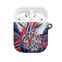 Norway Football From The Fjords To The World AirPods Case Viking Shield Paint Splatter Soccer Team