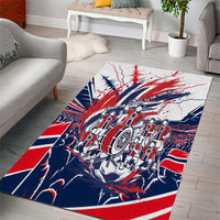 Norway Football From The Fjords To The World Area Rug Viking Shield Paint Splatter Soccer Team