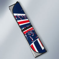Norway Football From The Fjords To The World Auto Sun Shade Viking Shield Paint Splatter Soccer Team