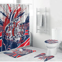 Norway Football From The Fjords To The World Bathroom Set Viking Shield Paint Splatter Soccer Team
