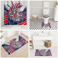 Norway Football From The Fjords To The World Bathroom Set Viking Shield Paint Splatter Soccer Team