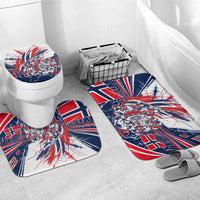 Norway Football From The Fjords To The World Bathroom Set Viking Shield Paint Splatter Soccer Team