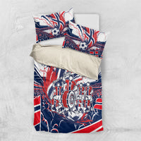 Norway Football From The Fjords To The World Bedding Set Viking Shield Paint Splatter Soccer Team